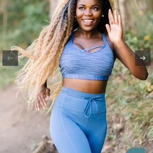 Calm blue drawstring pocket luxe 24” leggings ZYIA